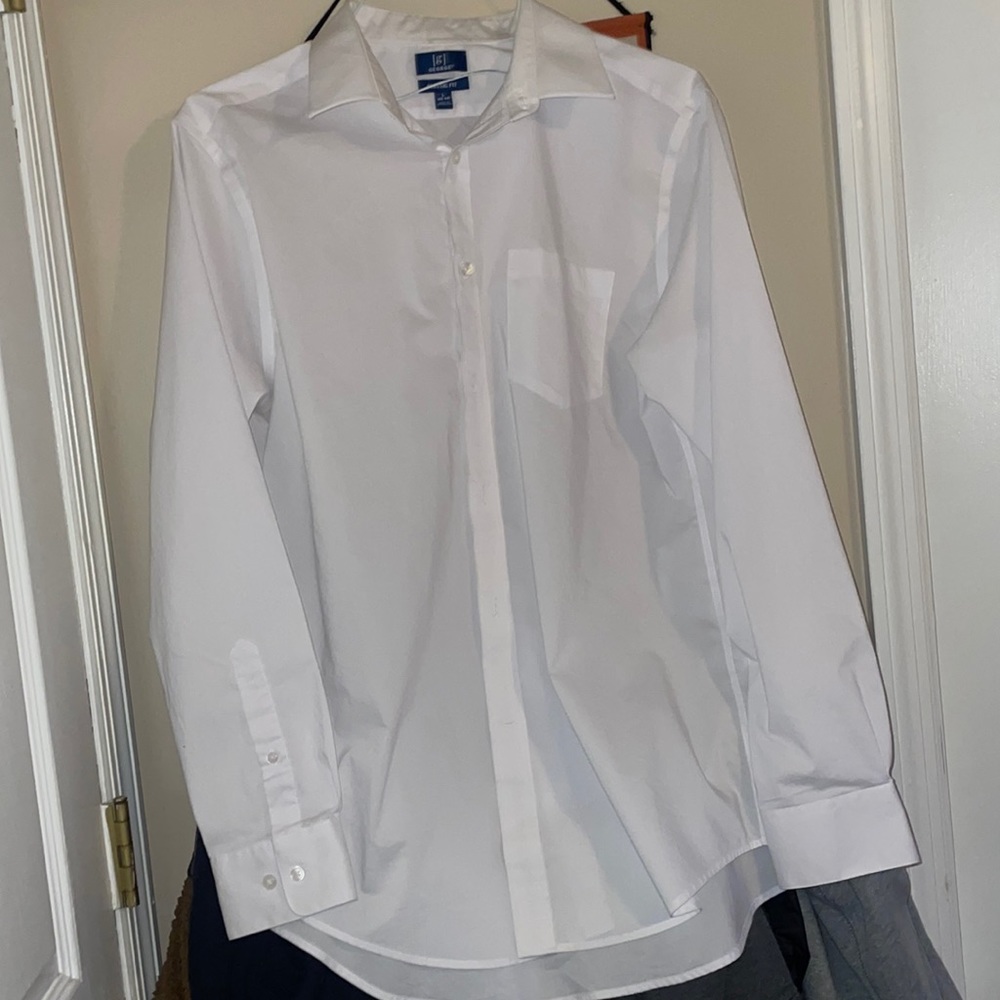 Plain white dress shirt
